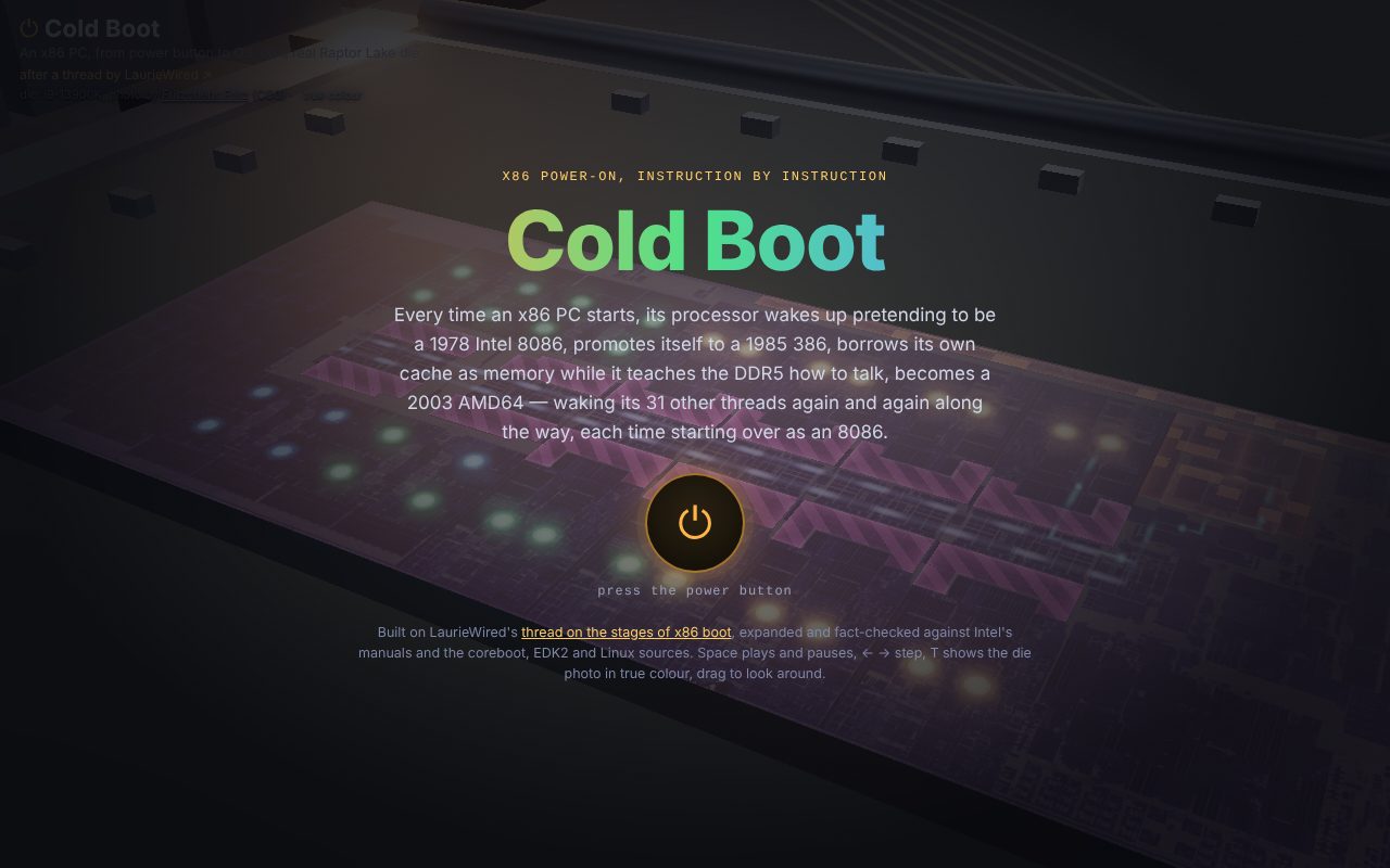 Screenshot of Cold Boot