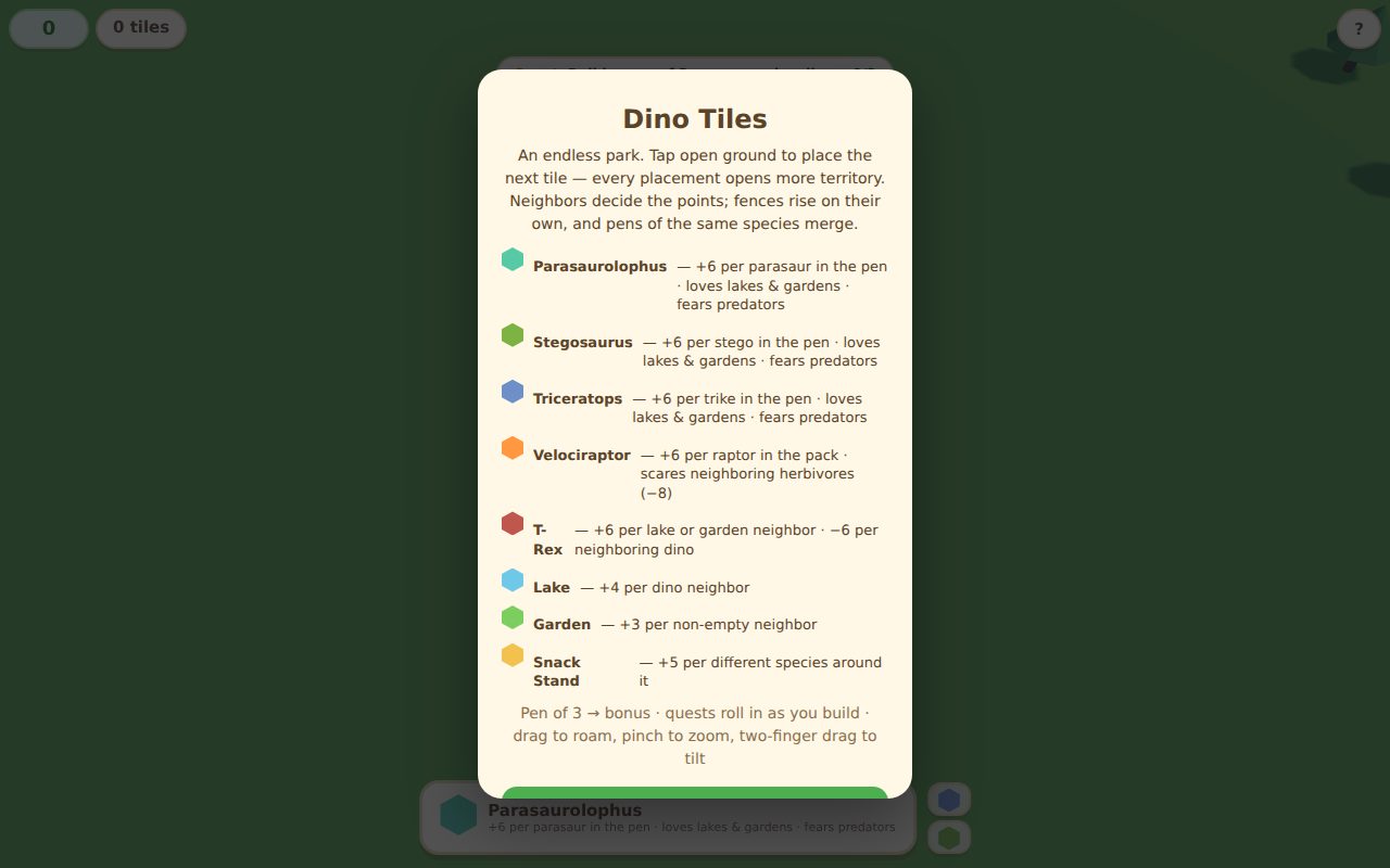 Screenshot of Dino Tiles