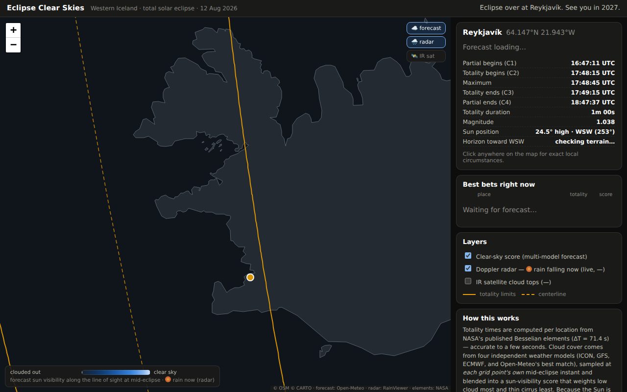 Screenshot of Eclipse Clear Skies