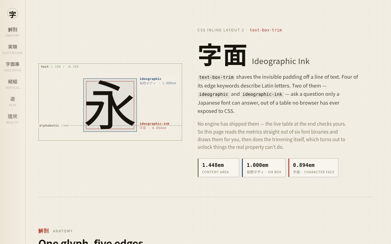 Screenshot of Ideographic Ink