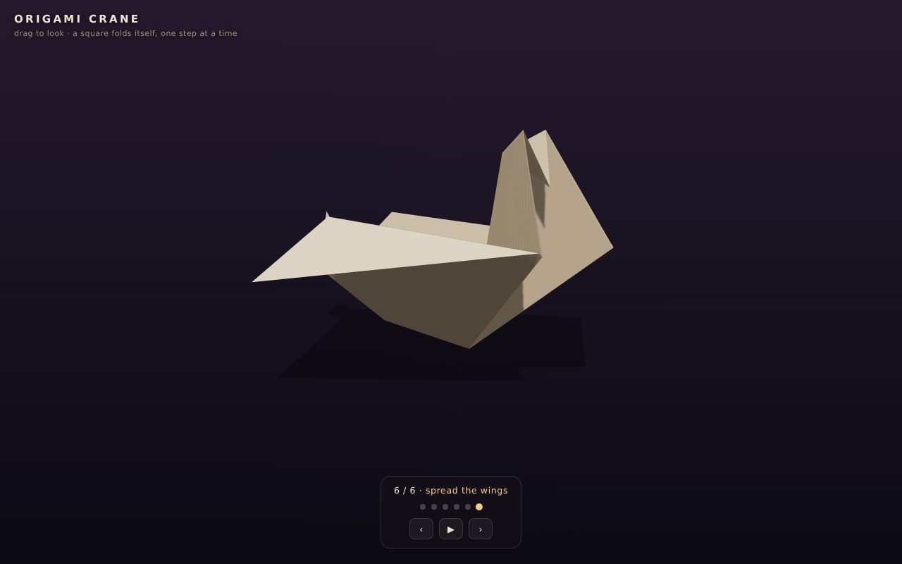 Screenshot of Origami Crane